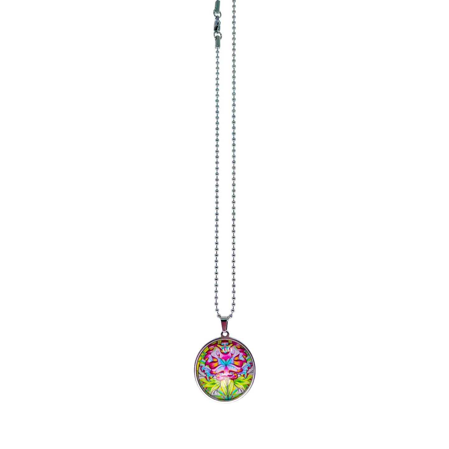 Green Goddess Big Round Necklace