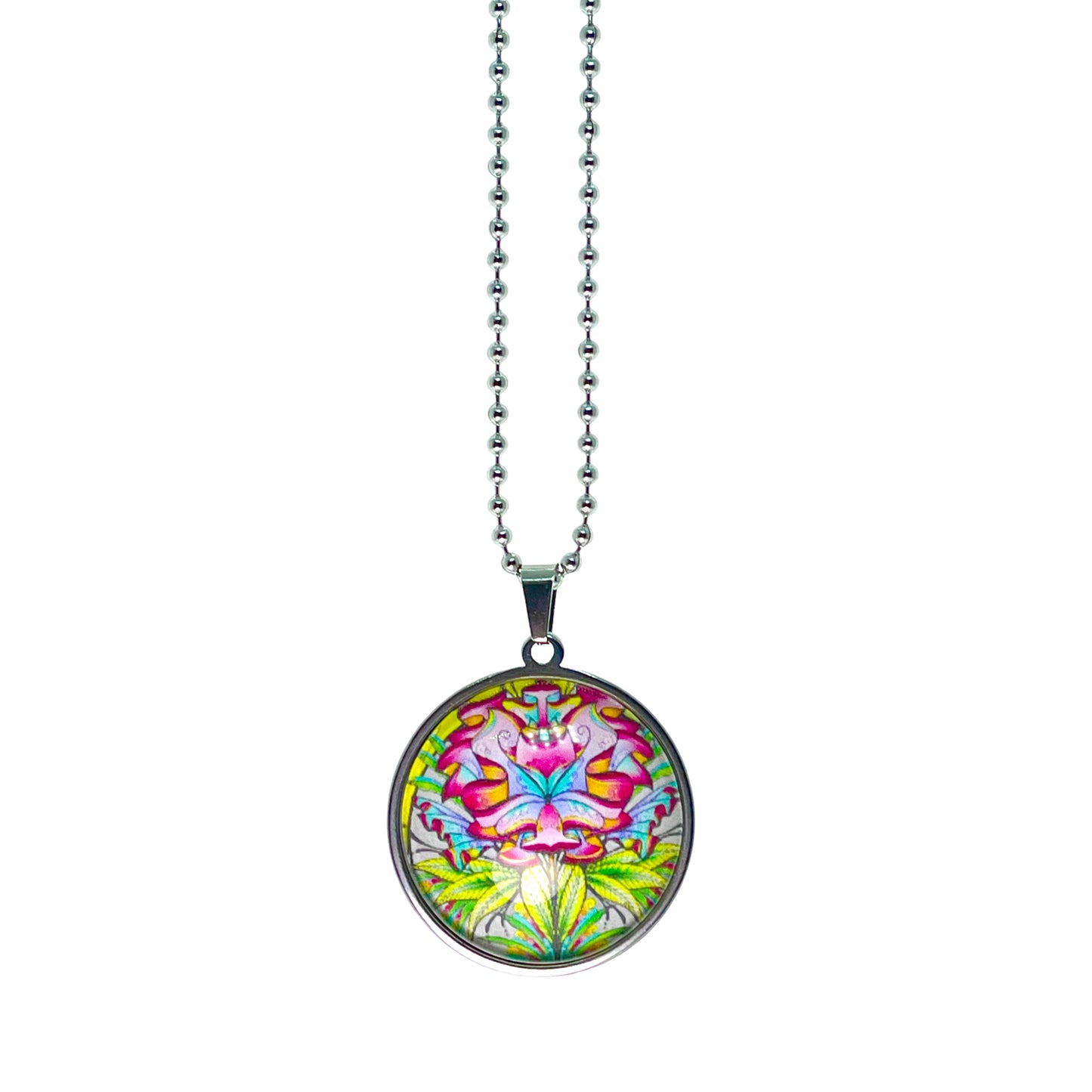Green Goddess Big Round Necklace