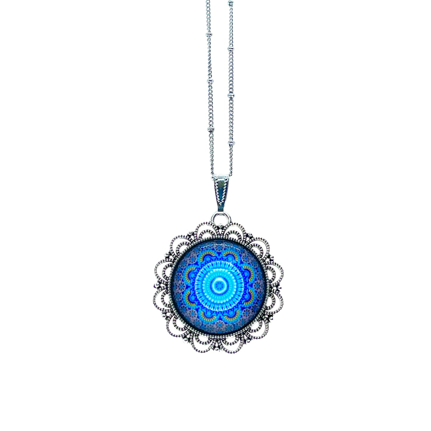 Mosaic Mandala Big Round Necklace