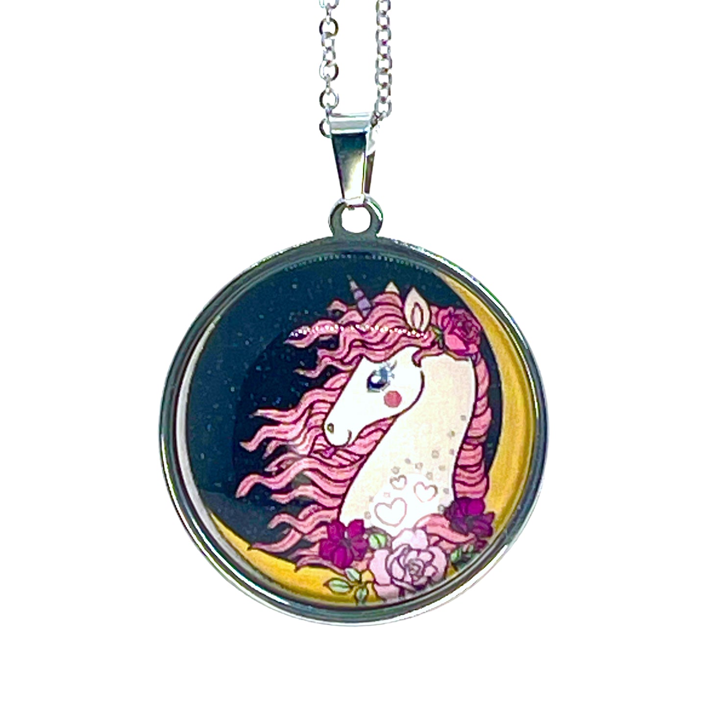 Antique Night Unicorn Necklace