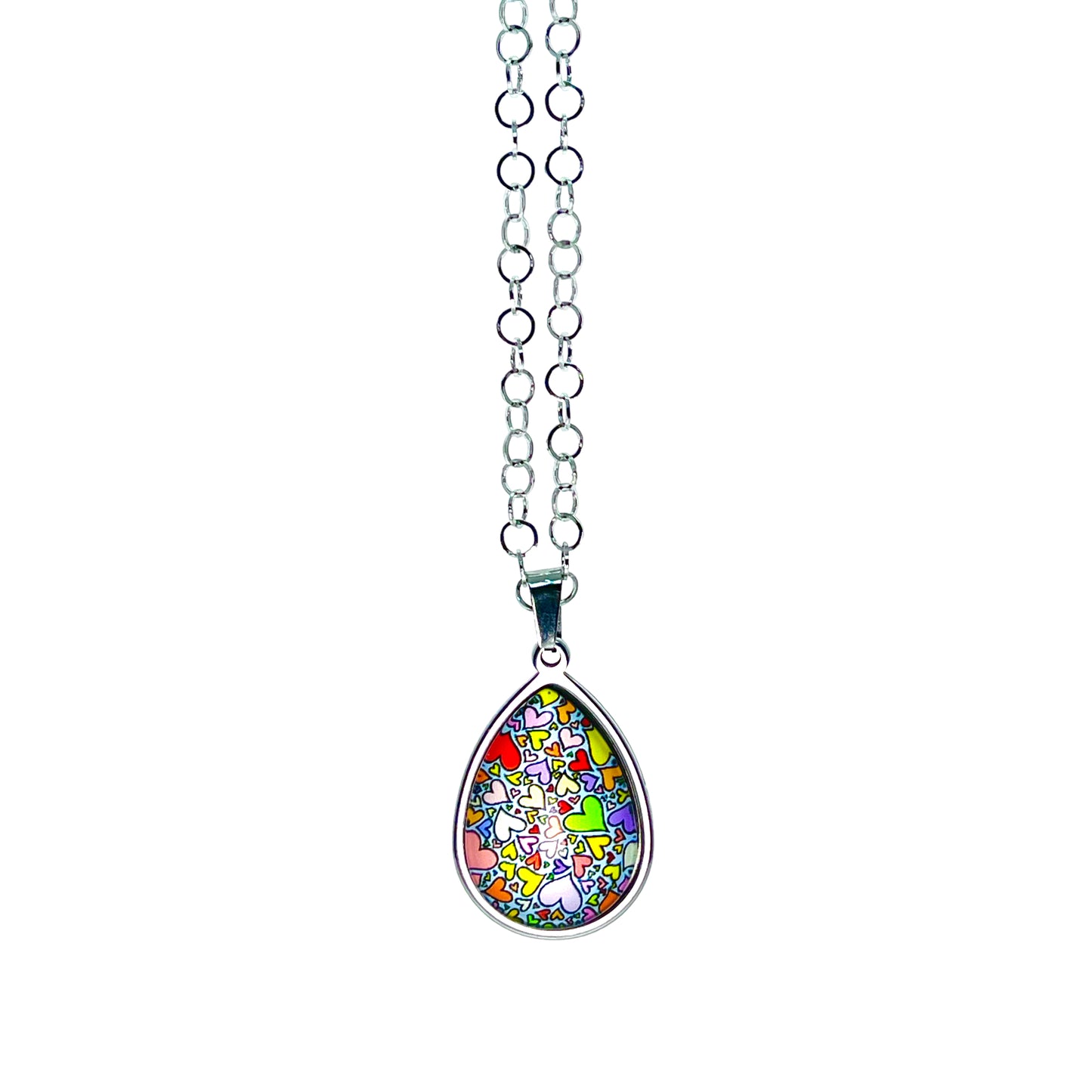 Lilac Love Confetti Teardrop Necklace