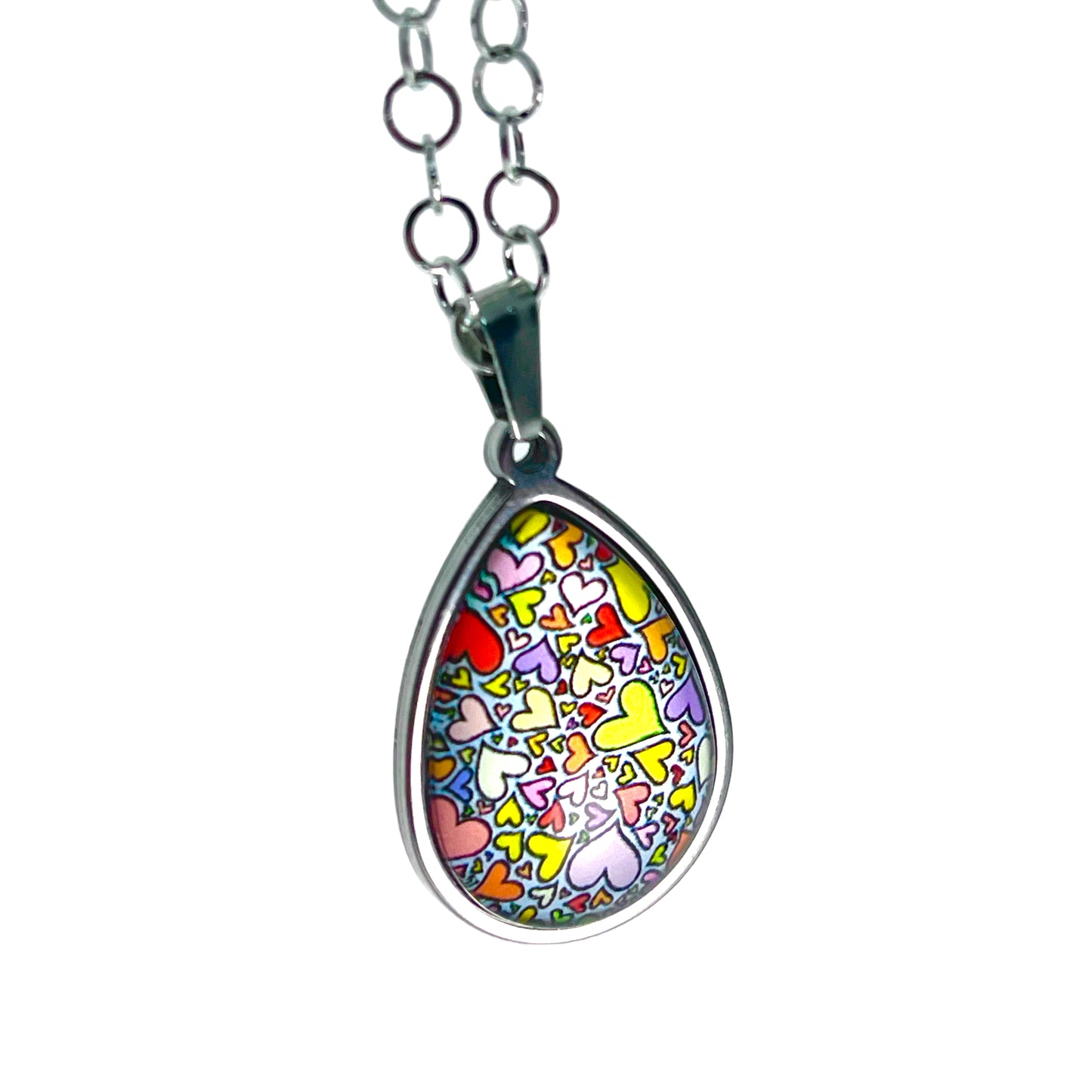 Lilac Love Confetti Teardrop Necklace