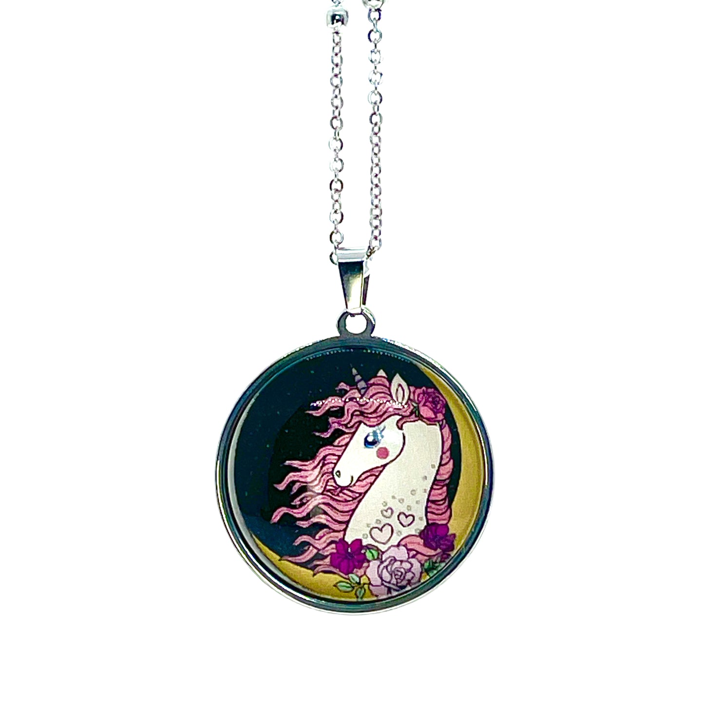 Antique Night Unicorn Necklace