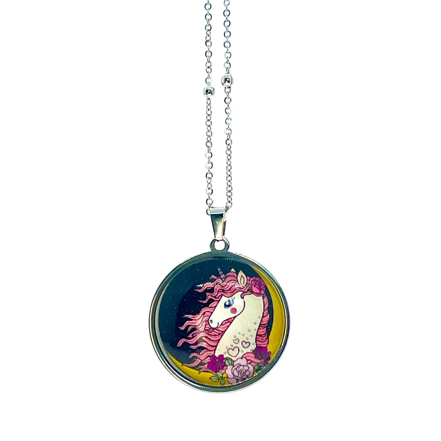 Antique Night Unicorn Necklace