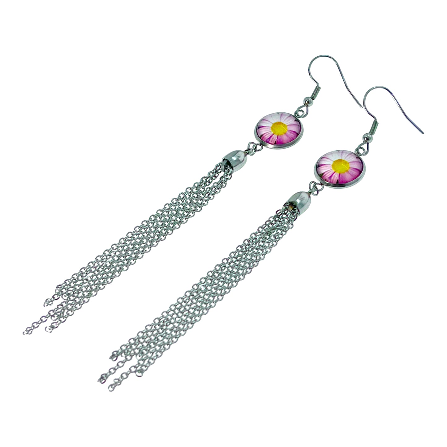 Violet Cascade Tassel Earrings