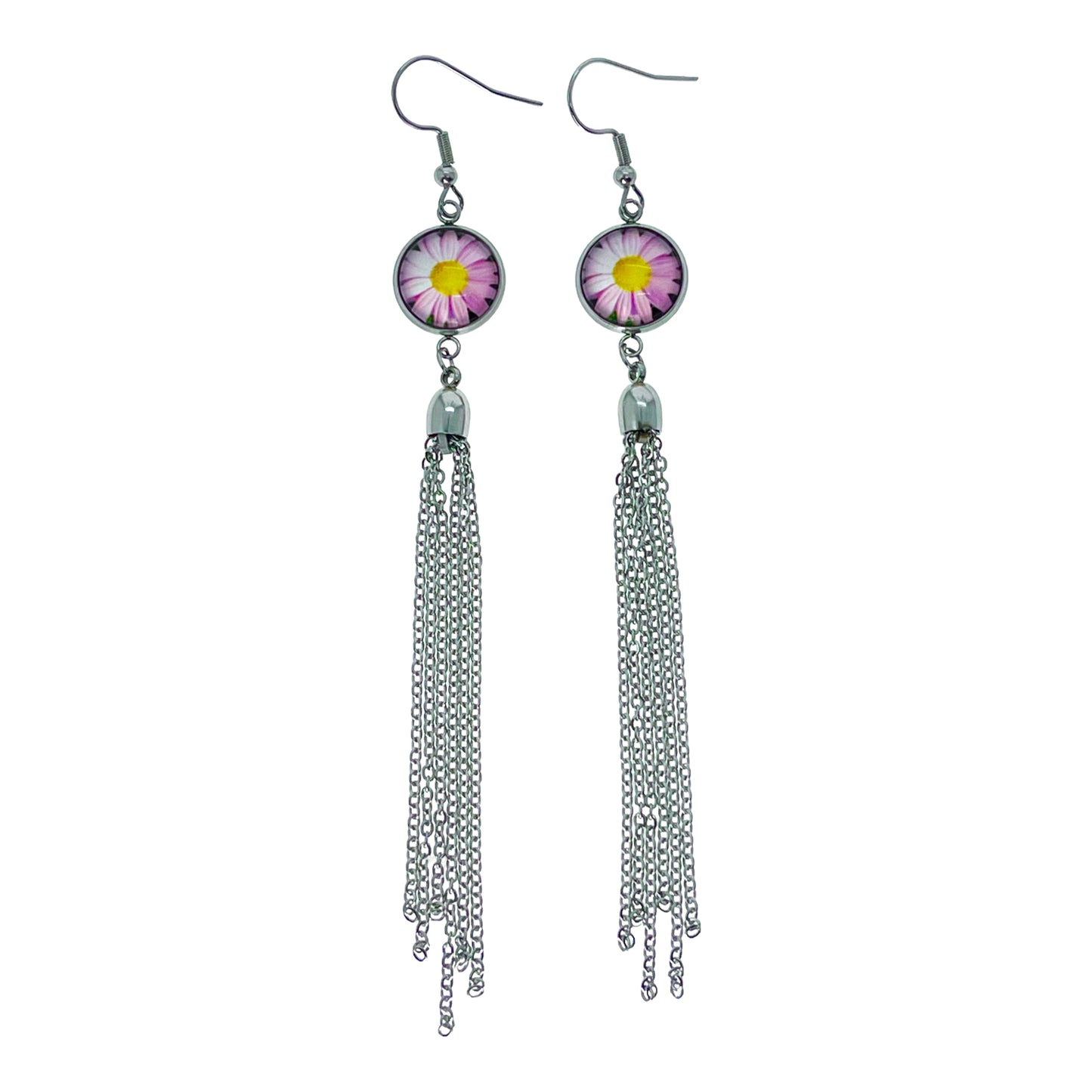 Violet Cascade Tassel Earrings