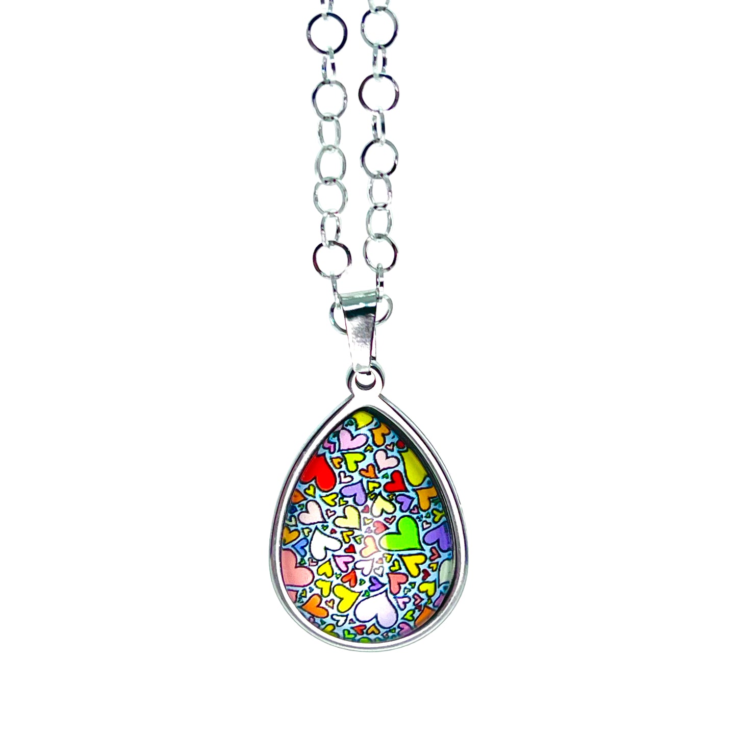 Lilac Love Confetti Teardrop Necklace