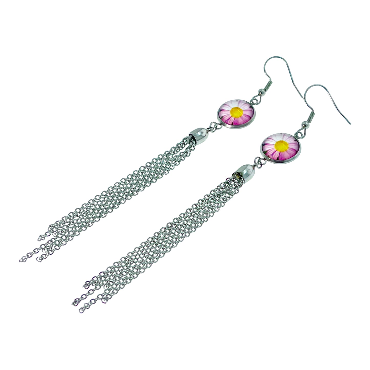 Violet Cascade Tassel Earrings