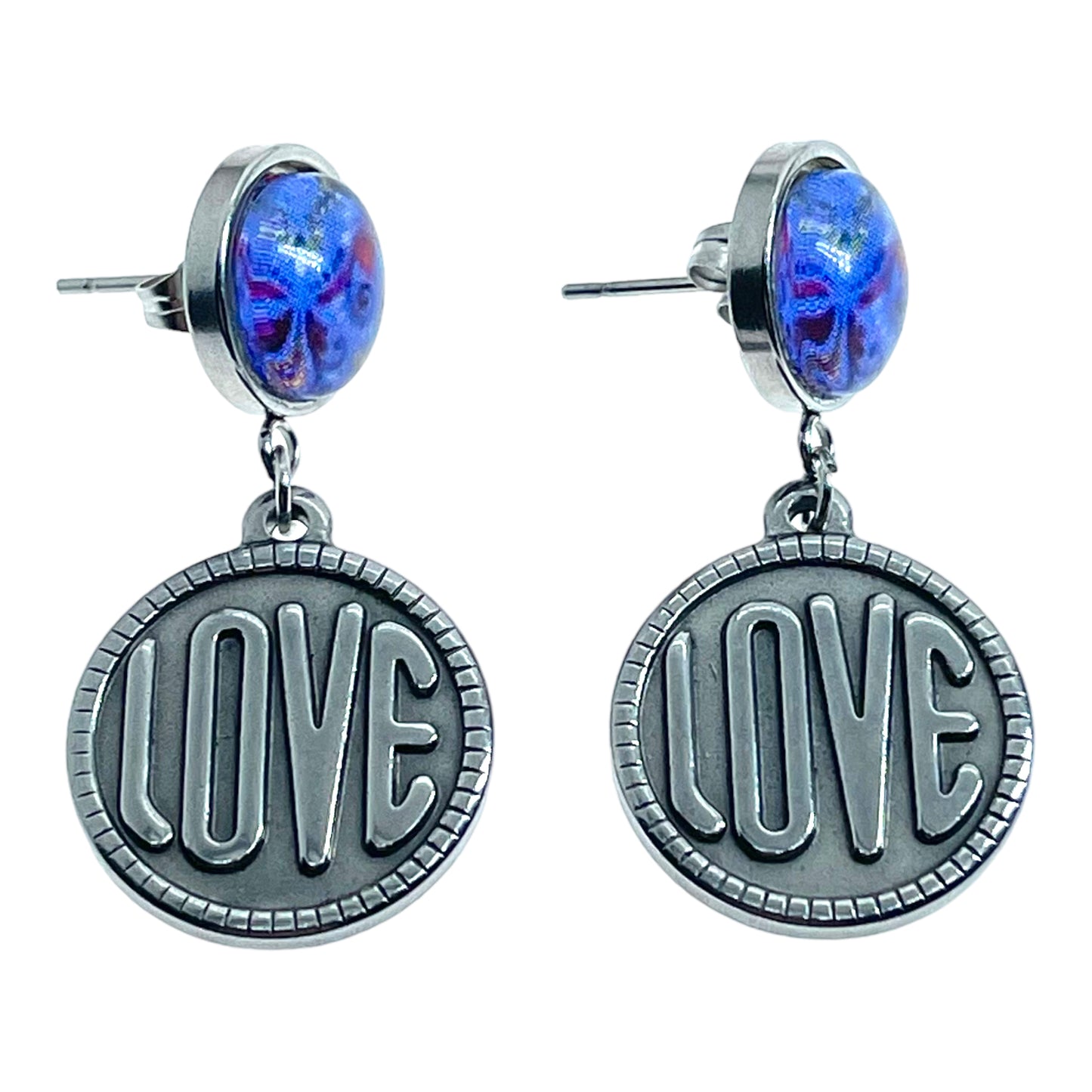 Lavender Blush Love Rocks Earrings