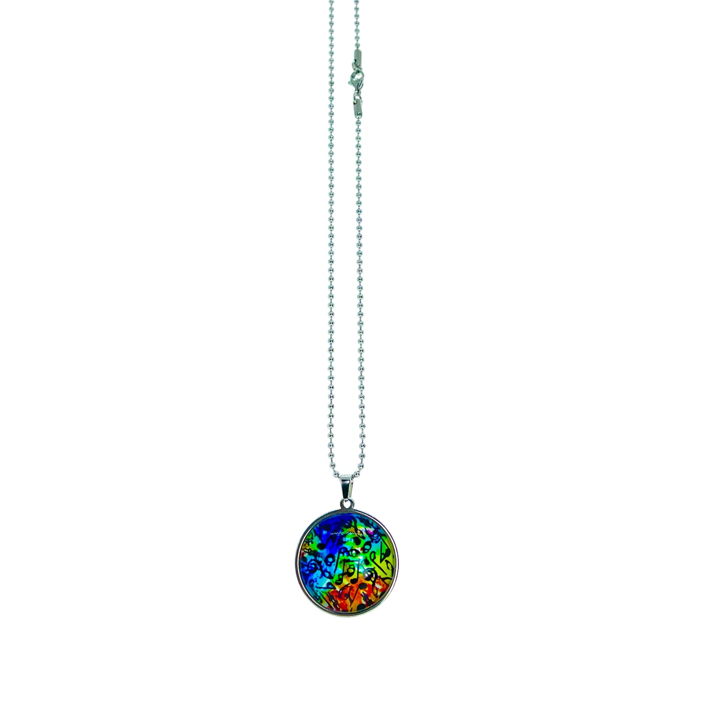 Rainbow Music Big Round Necklace