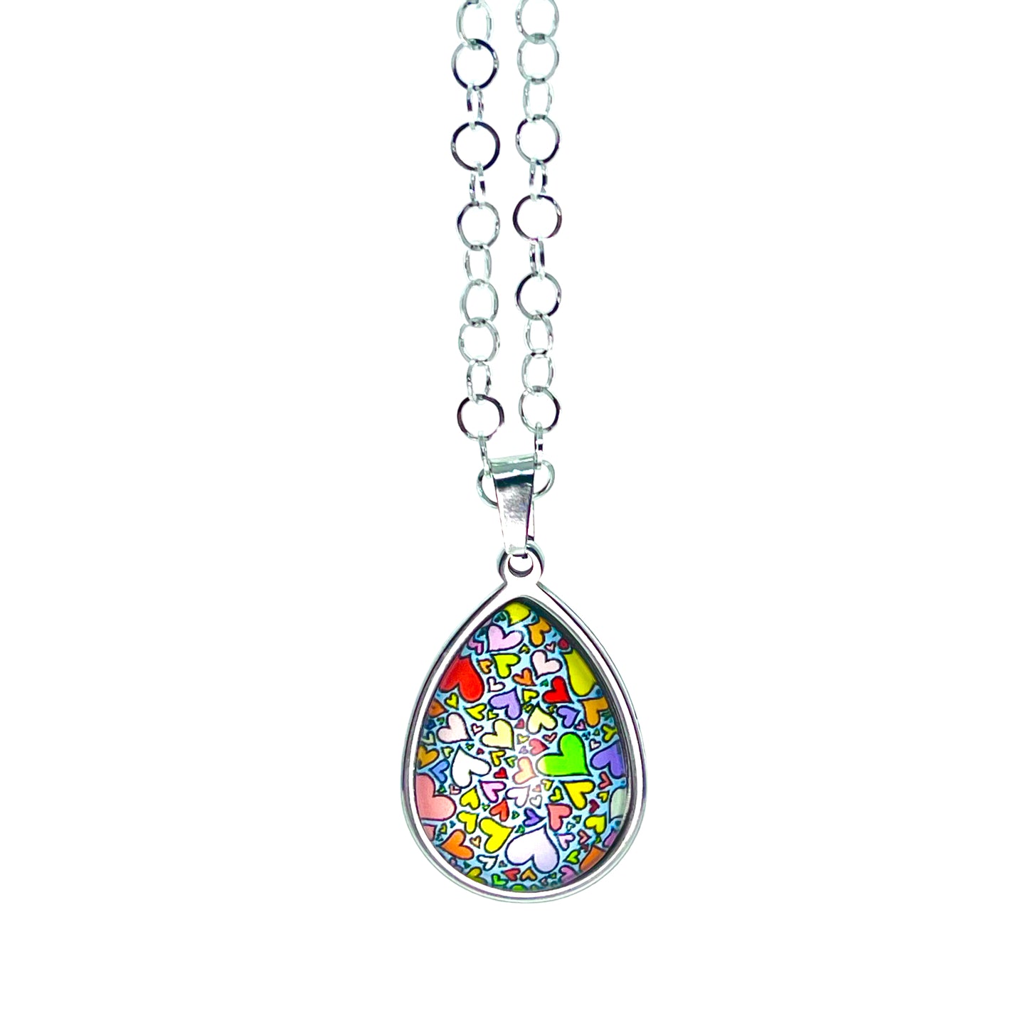 Lilac Love Confetti Teardrop Necklace