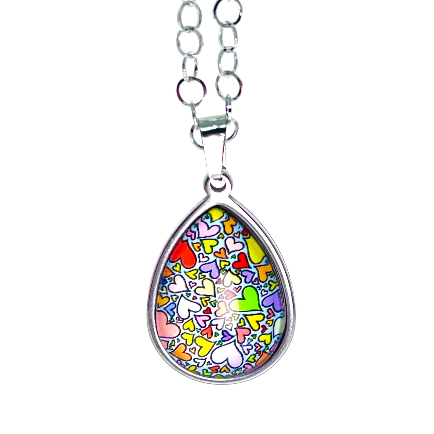 Lilac Love Confetti Teardrop Necklace