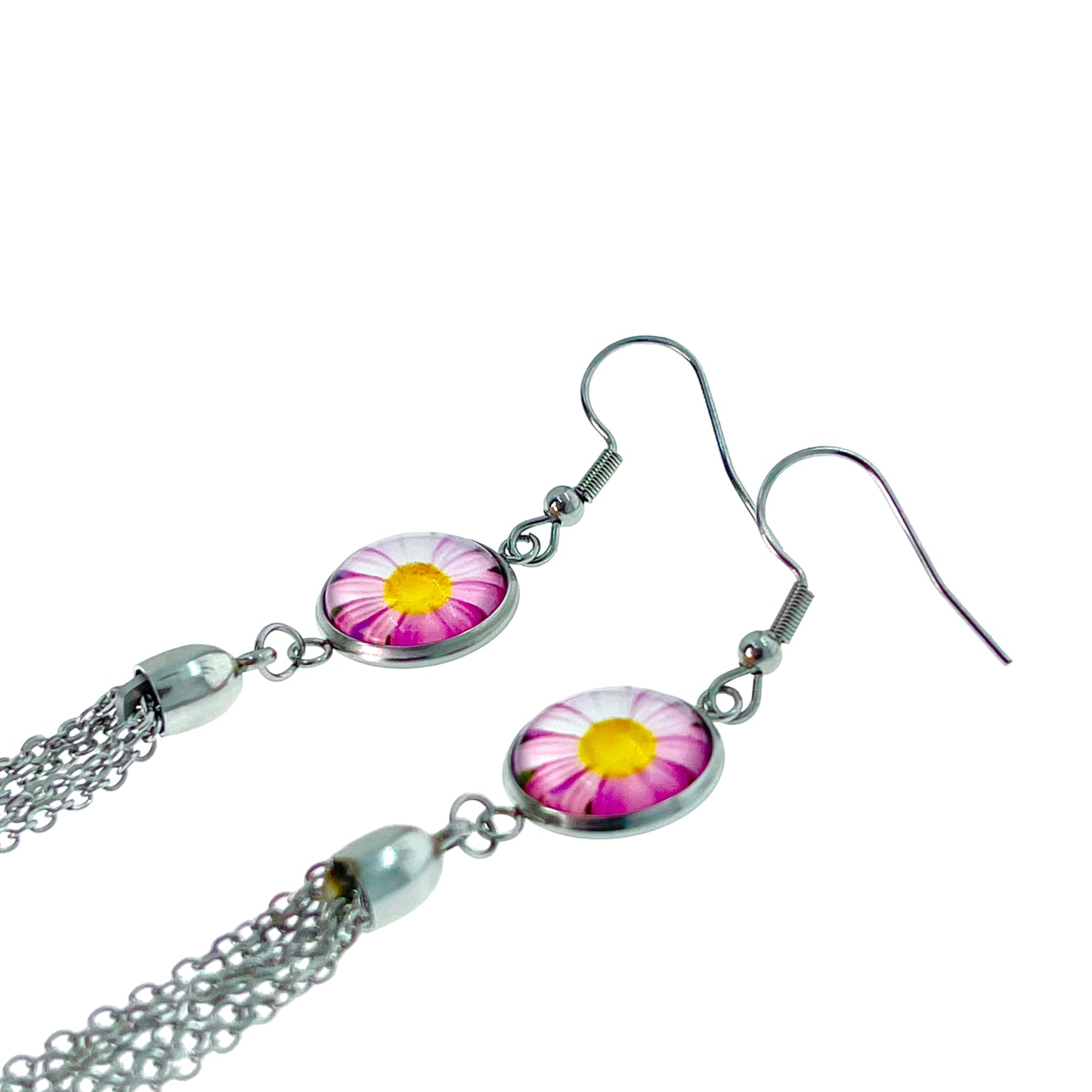 Violet Cascade Tassel Earrings