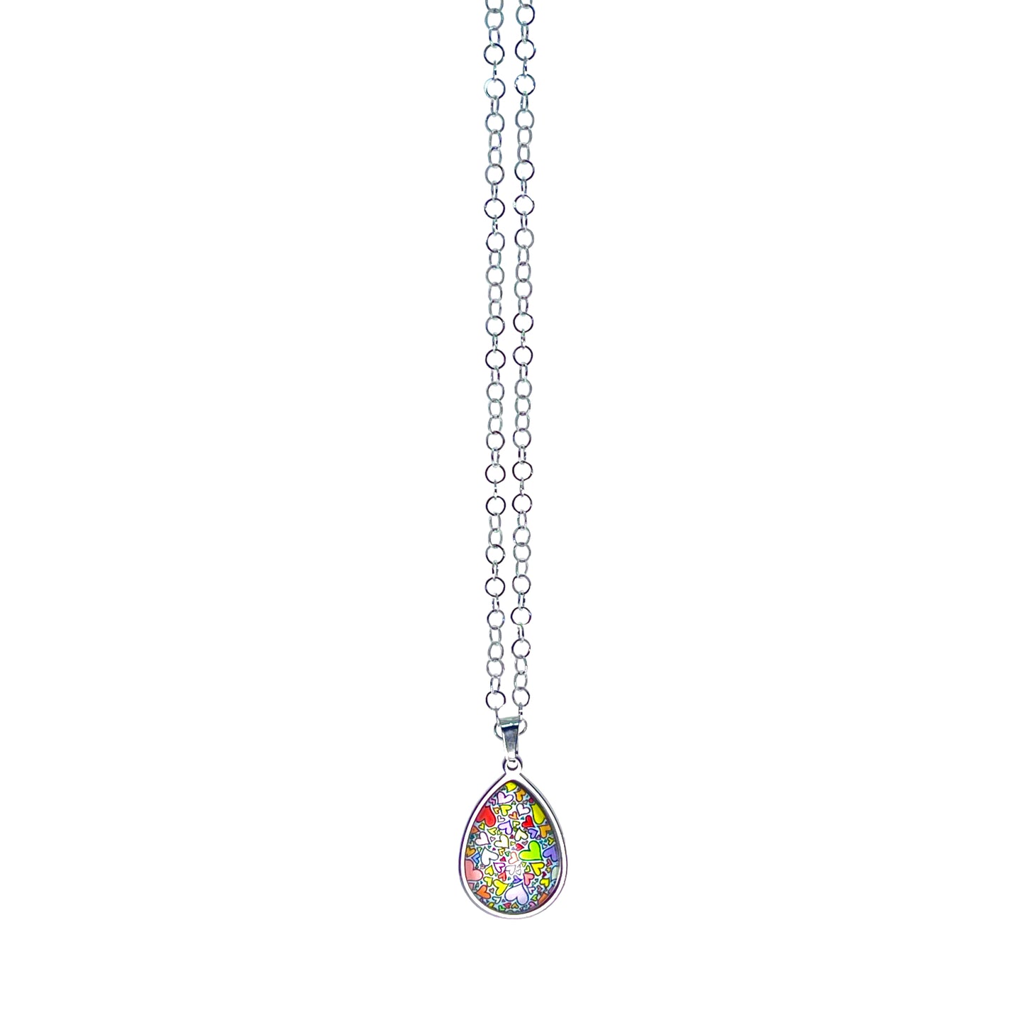 Lilac Love Confetti Teardrop Necklace