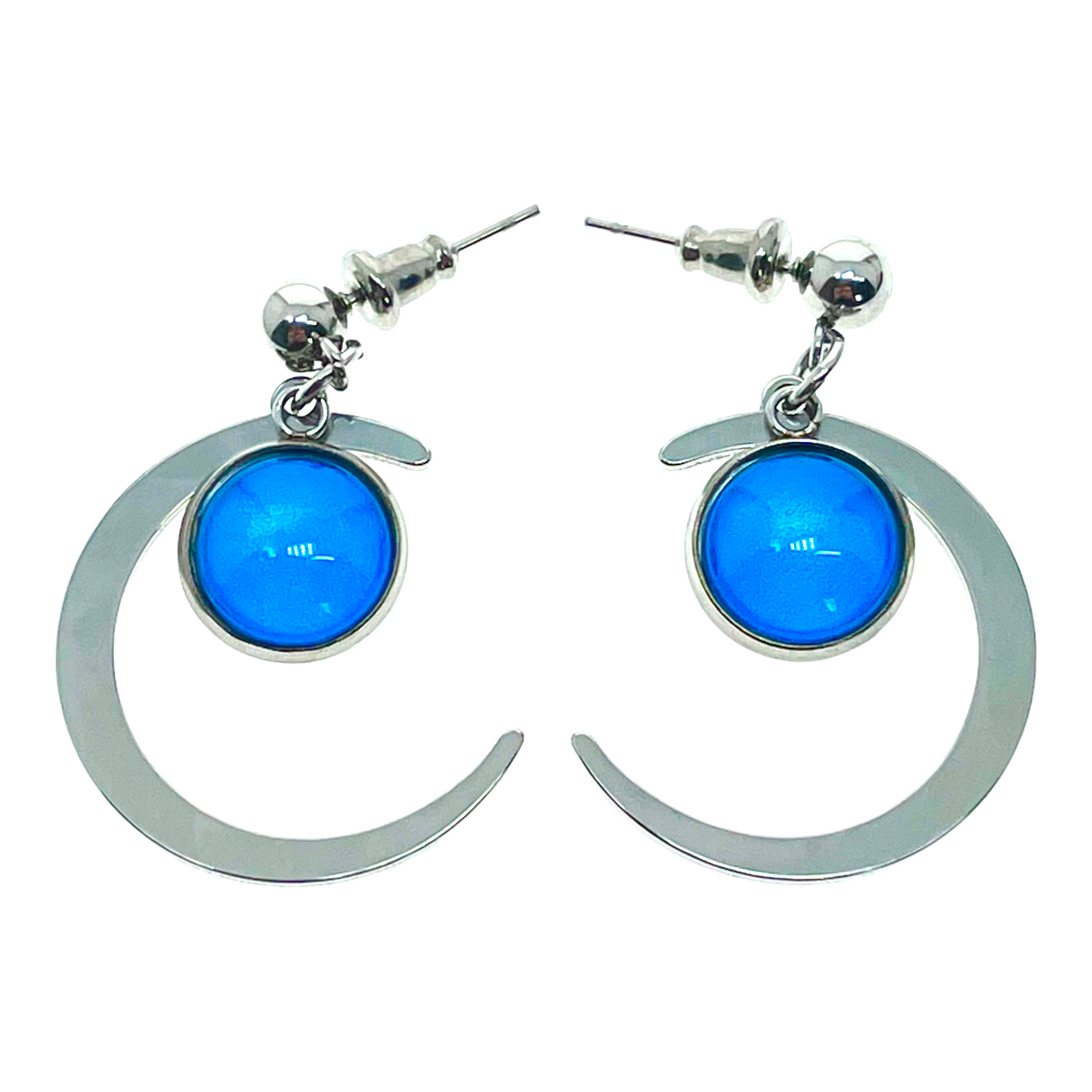 Turquoise Waters Crescent Moon Earrings