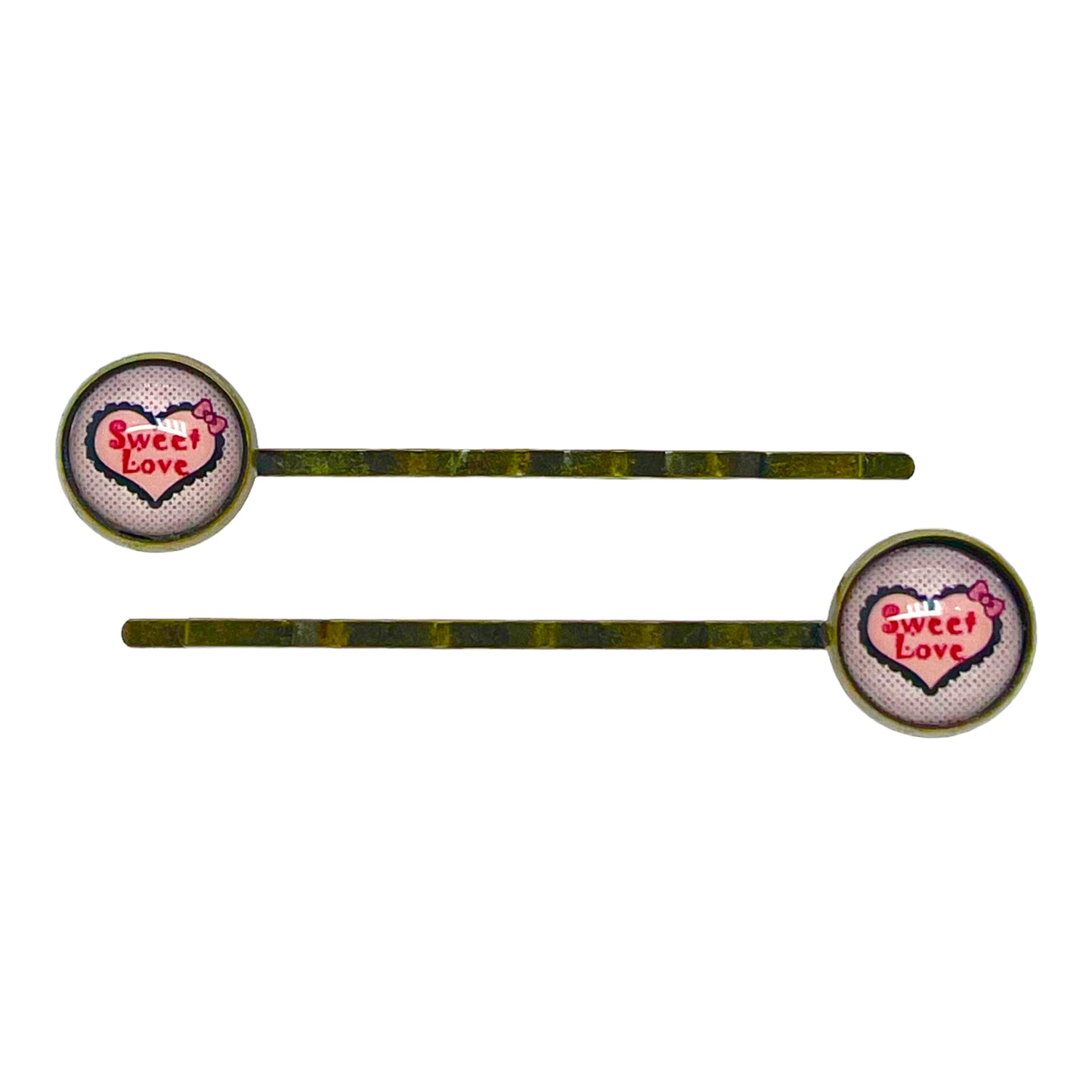 Sweet Heart Tiny Hair Pin Pair