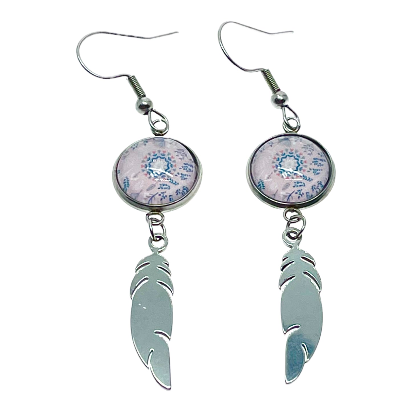 Pretty In Pink Feather Earrings