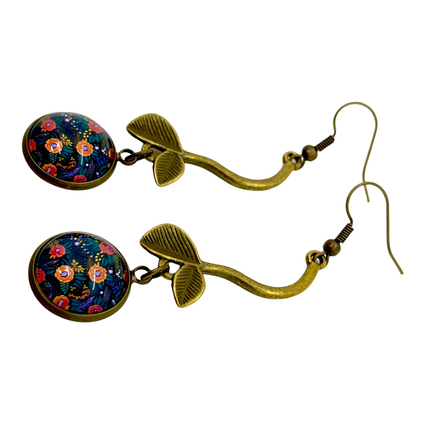 Black Cherry Dangle Earrings