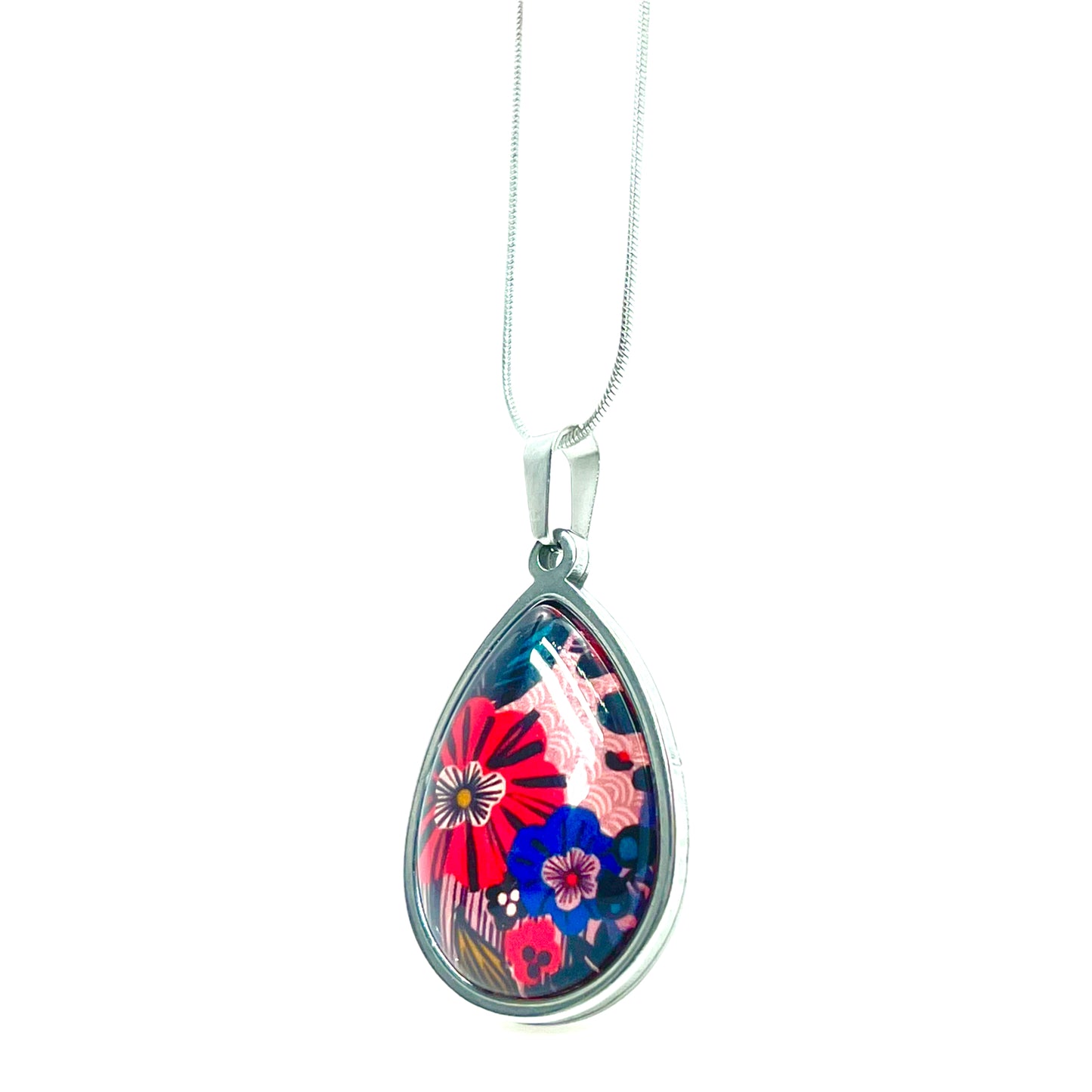 Poppin' Peony Teardrop Necklace