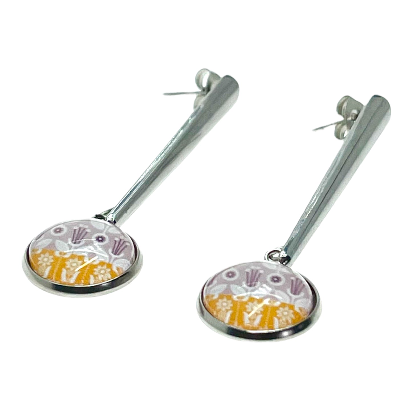 Lace Dandelion Long Drop Earrings