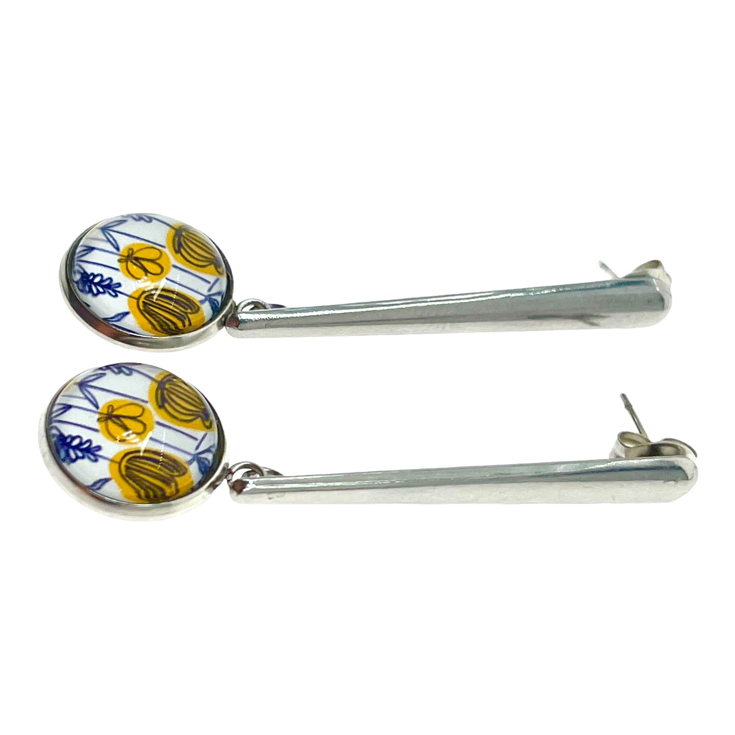 Yellow Buttercup Long Drop Earrings