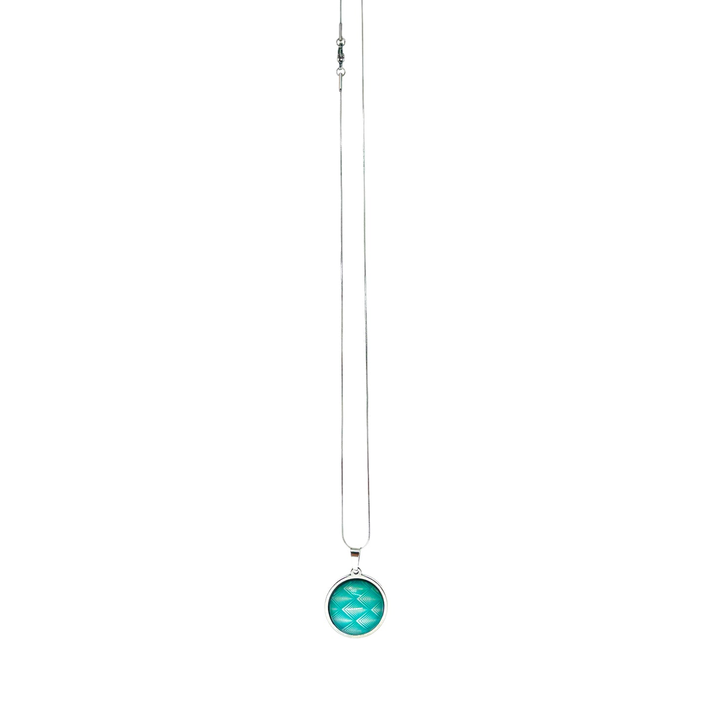Sky Blue Diamond Small Round Necklace