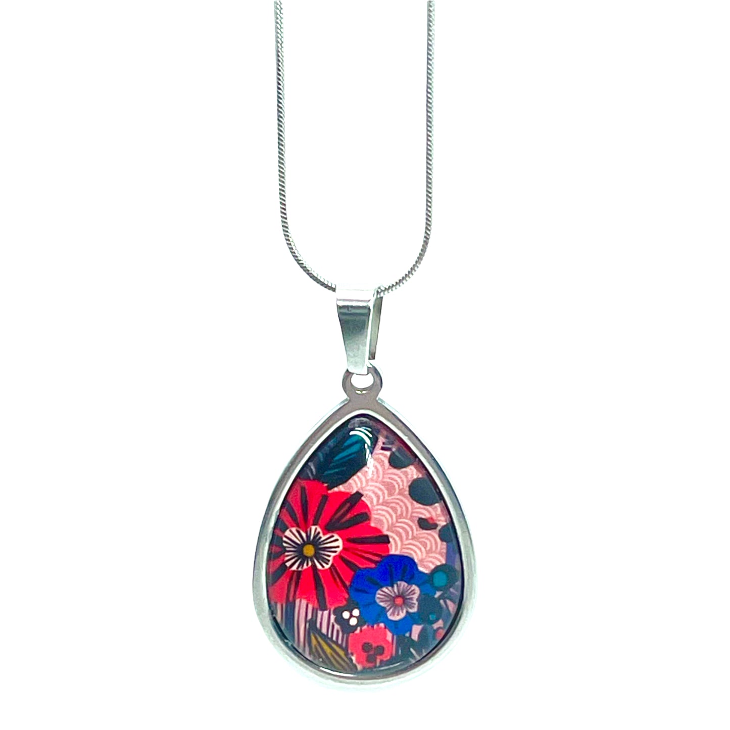 Poppin' Peony Teardrop Necklace