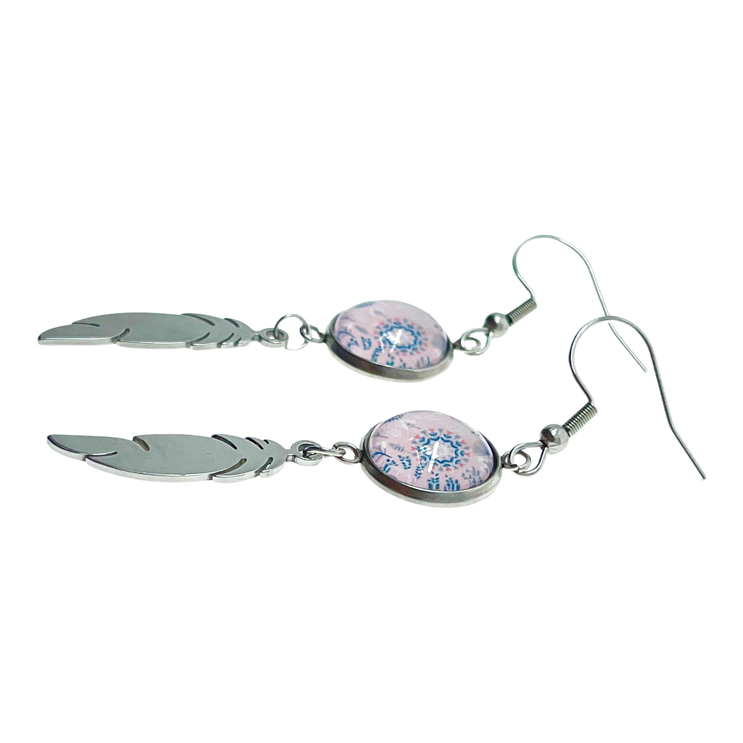 Pretty In Pink Feather Earrings