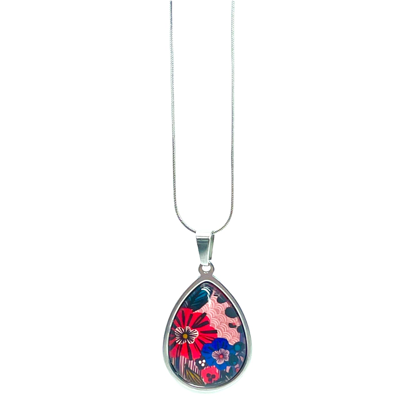 Poppin' Peony Teardrop Necklace