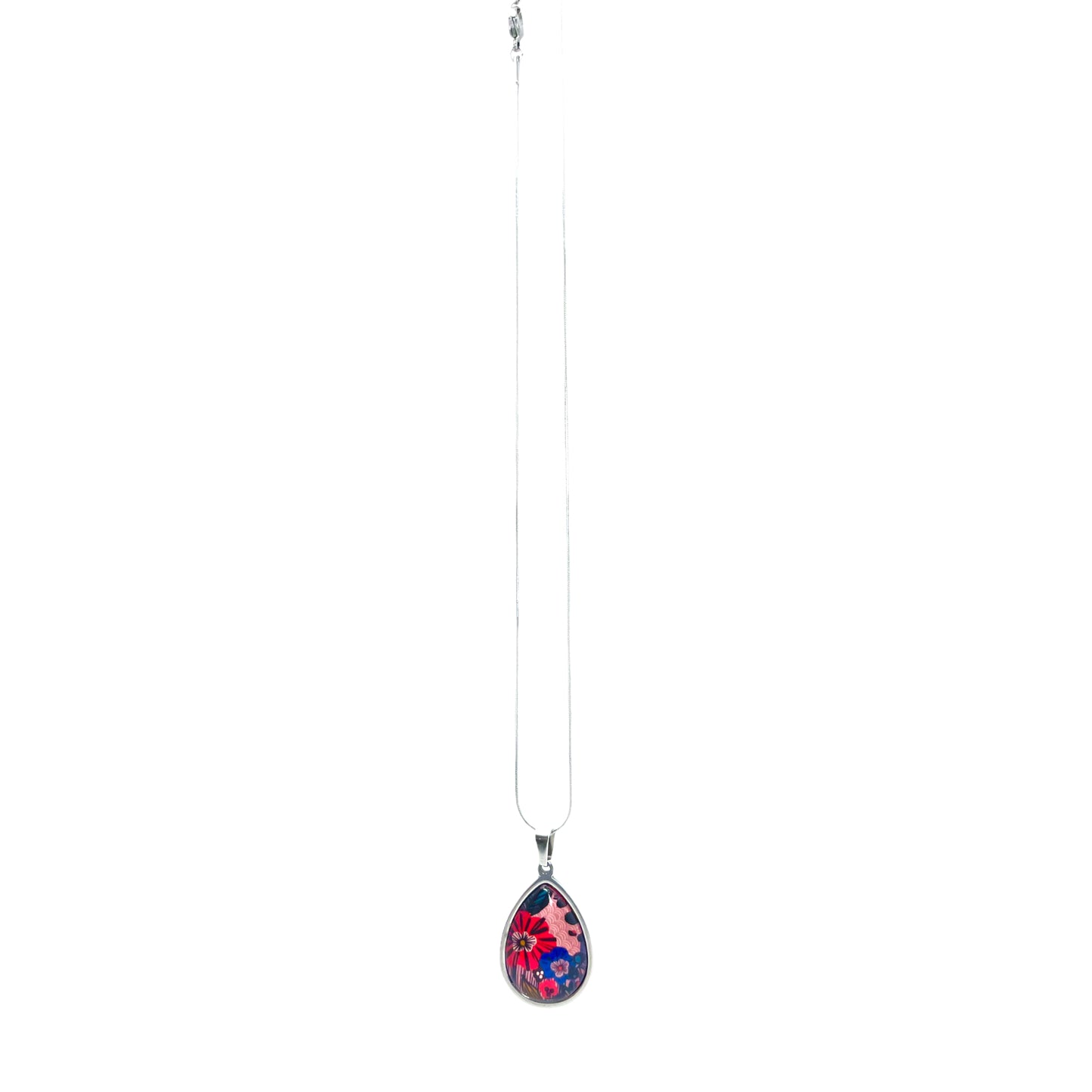 Poppin' Peony Teardrop Necklace