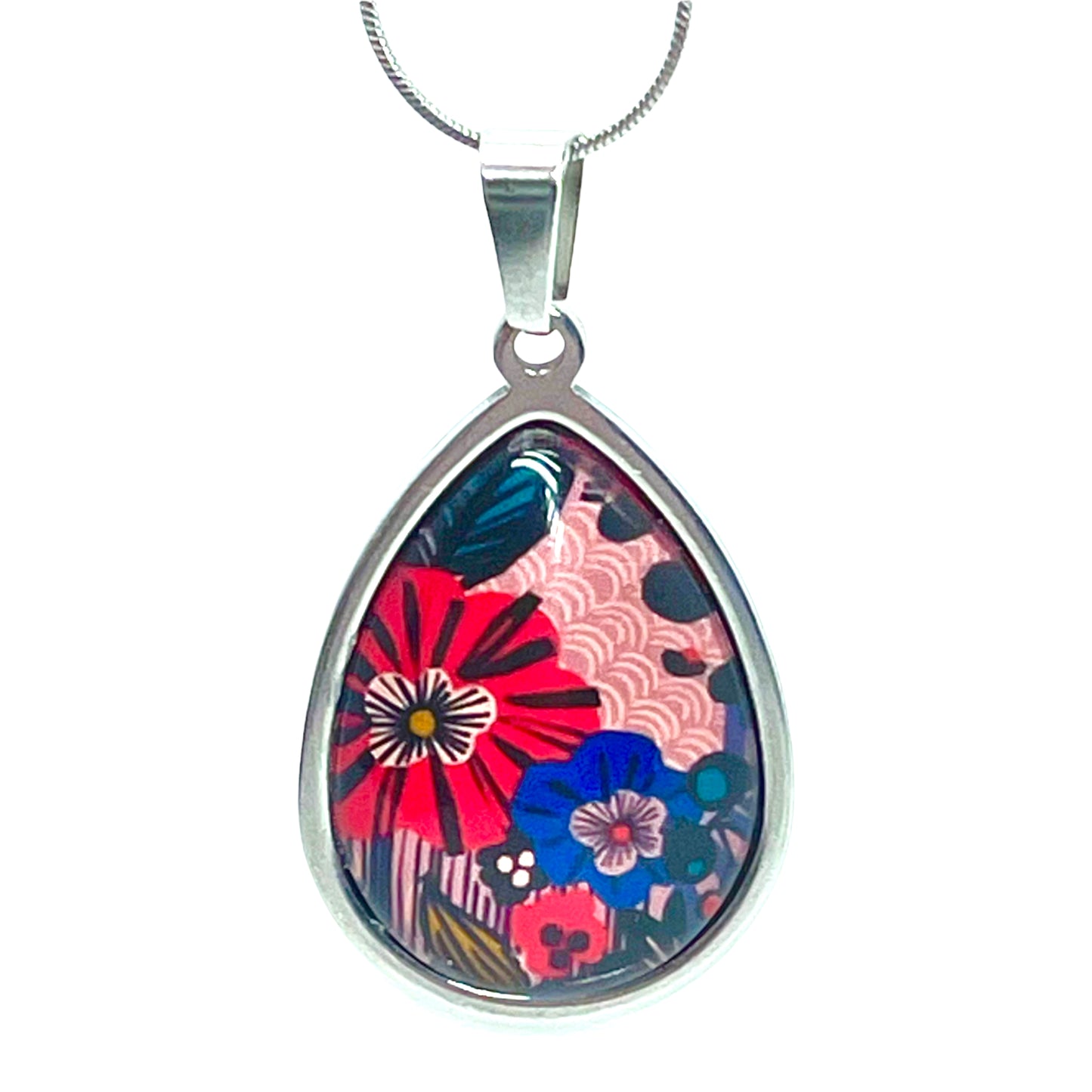 Poppin' Peony Teardrop Necklace