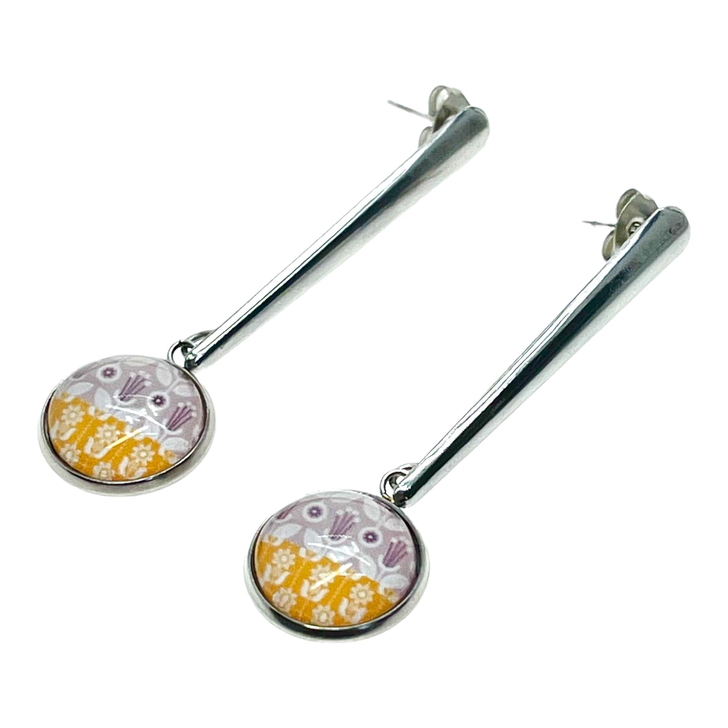 Lace Dandelion Long Drop Earrings