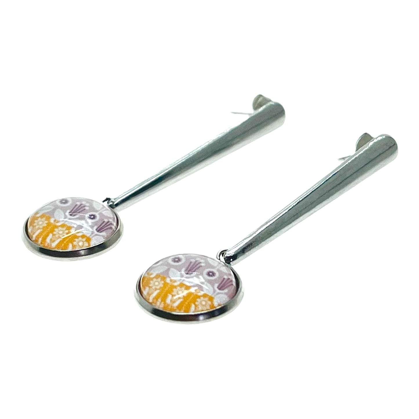 Lace Dandelion Long Drop Earrings