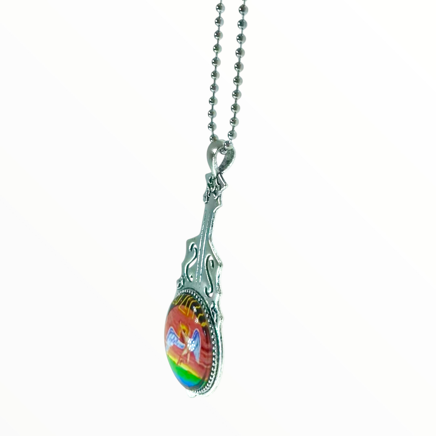 Led Zeppelin Inspired Swan Song Guitar Necklace