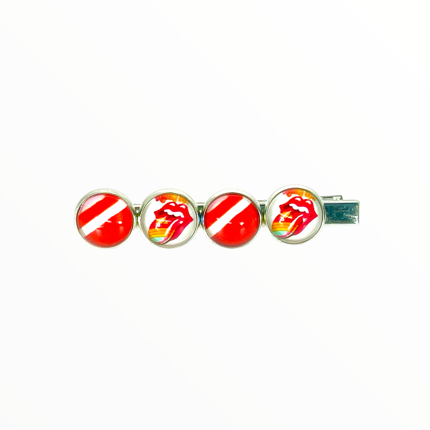Rolling Stones Inspired Red Hair Clip