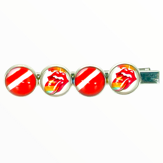 Rolling Stones Inspired Red Hair Clip