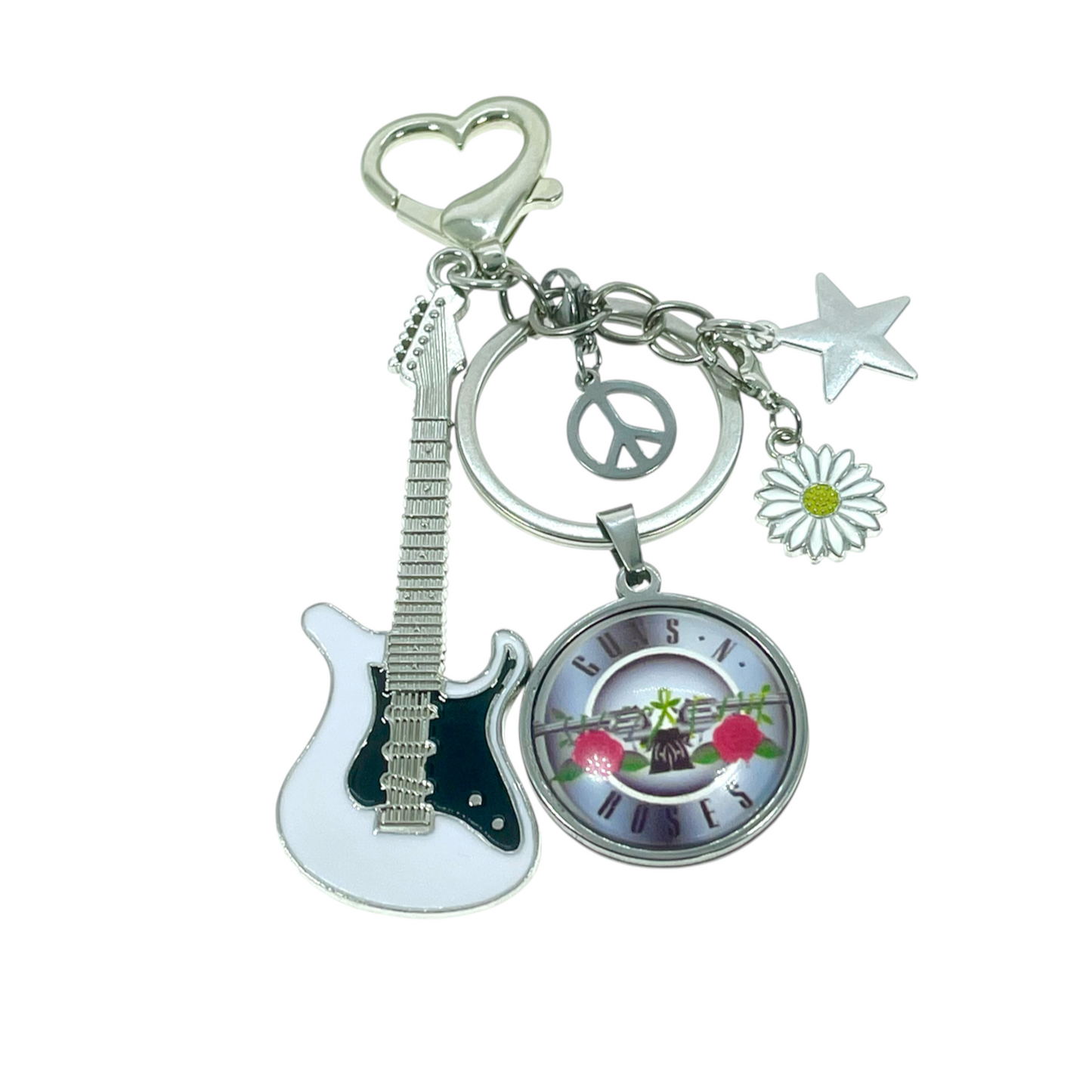 Guns N’ Roses Inspired Guitar Keychain Purse Charm