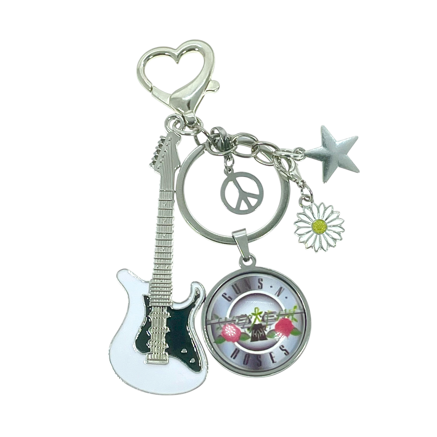 Guns N’ Roses Inspired Guitar Keychain Purse Charm
