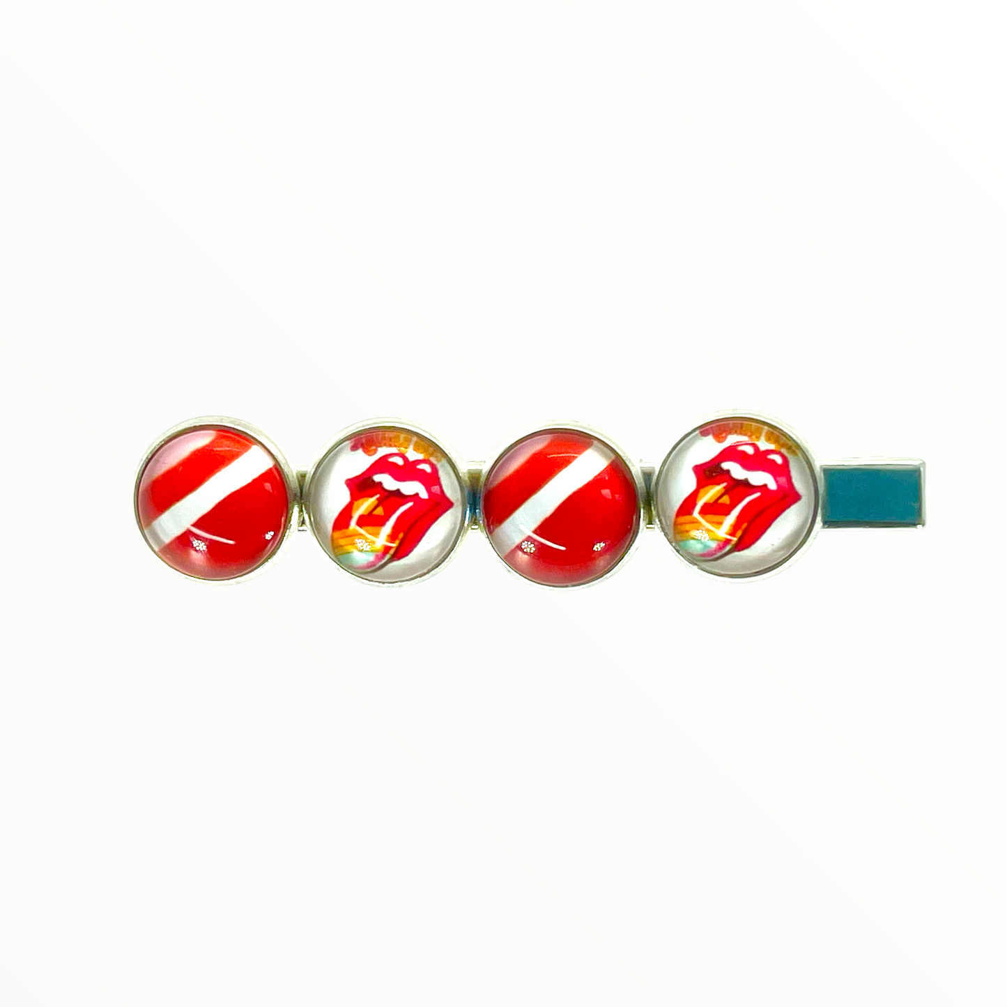 Rolling Stones Inspired Red Hair Clip
