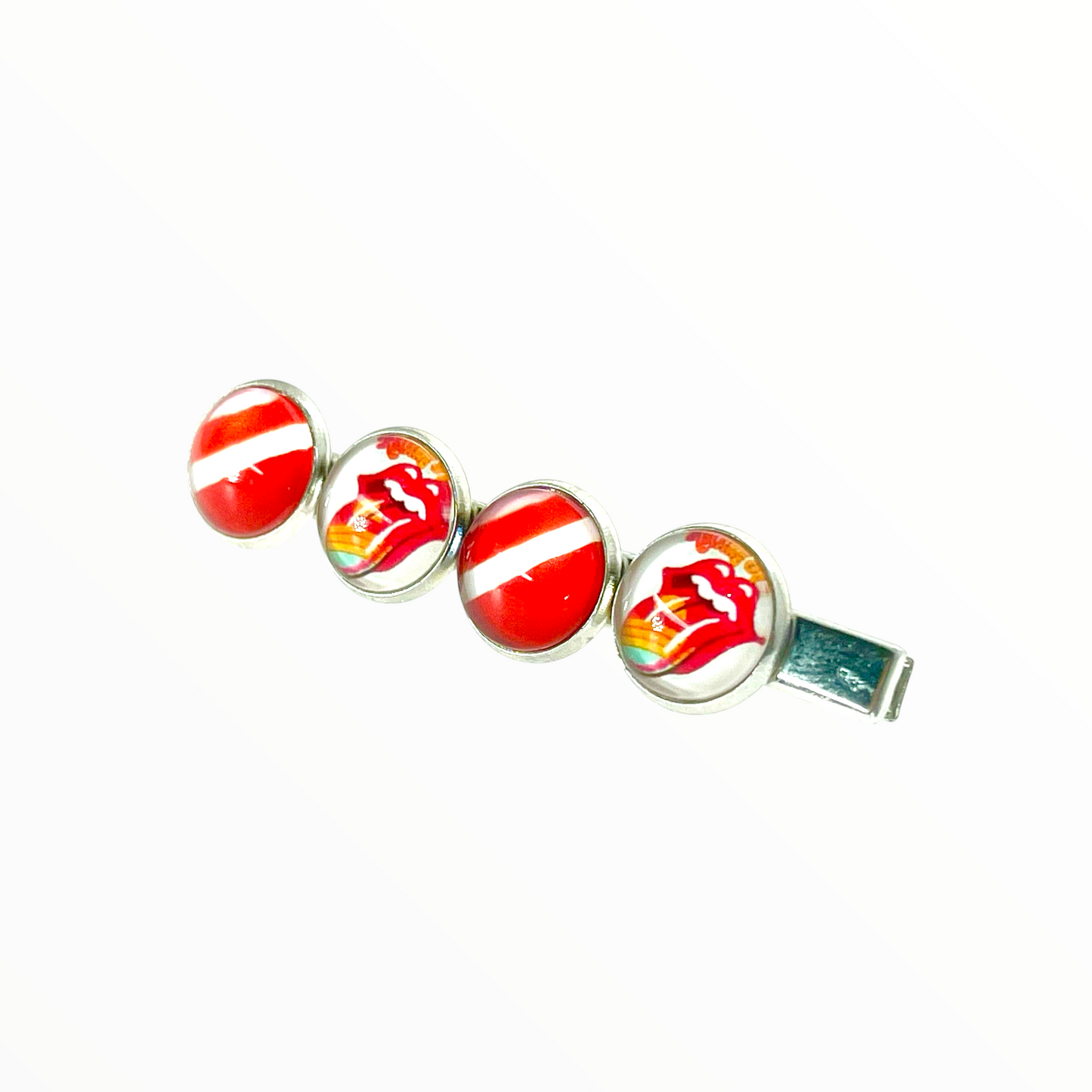 Rolling Stones Inspired Red Hair Clip