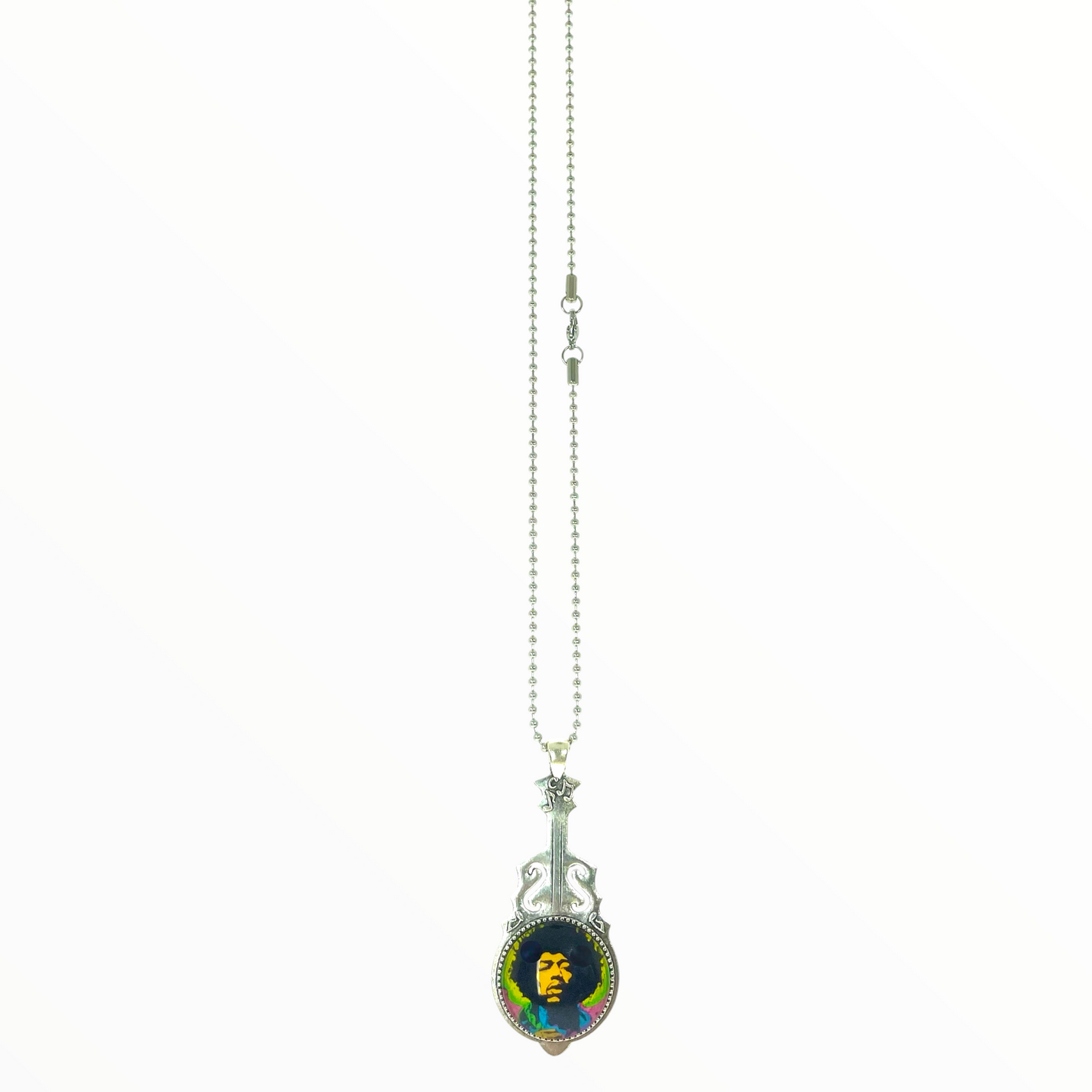 Jimi Hendrix Inspired Psychedelic Guitar Necklace
