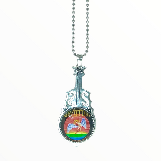 Led Zeppelin Inspired Swan Song Guitar Necklace