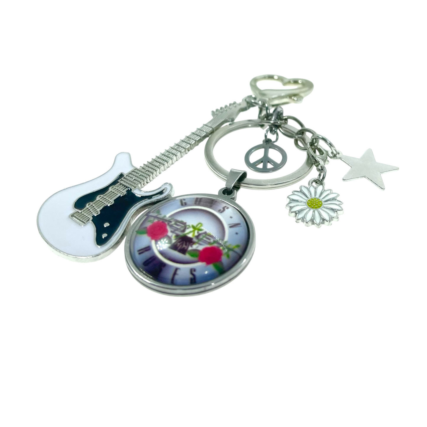 Guns N’ Roses Inspired Guitar Keychain Purse Charm