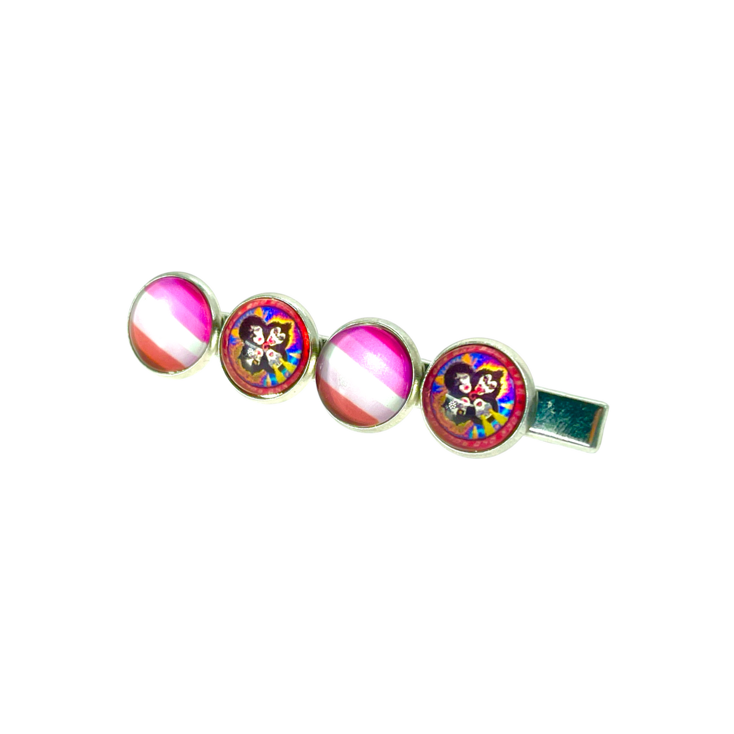 KISS Inspired Striped Hair Clip