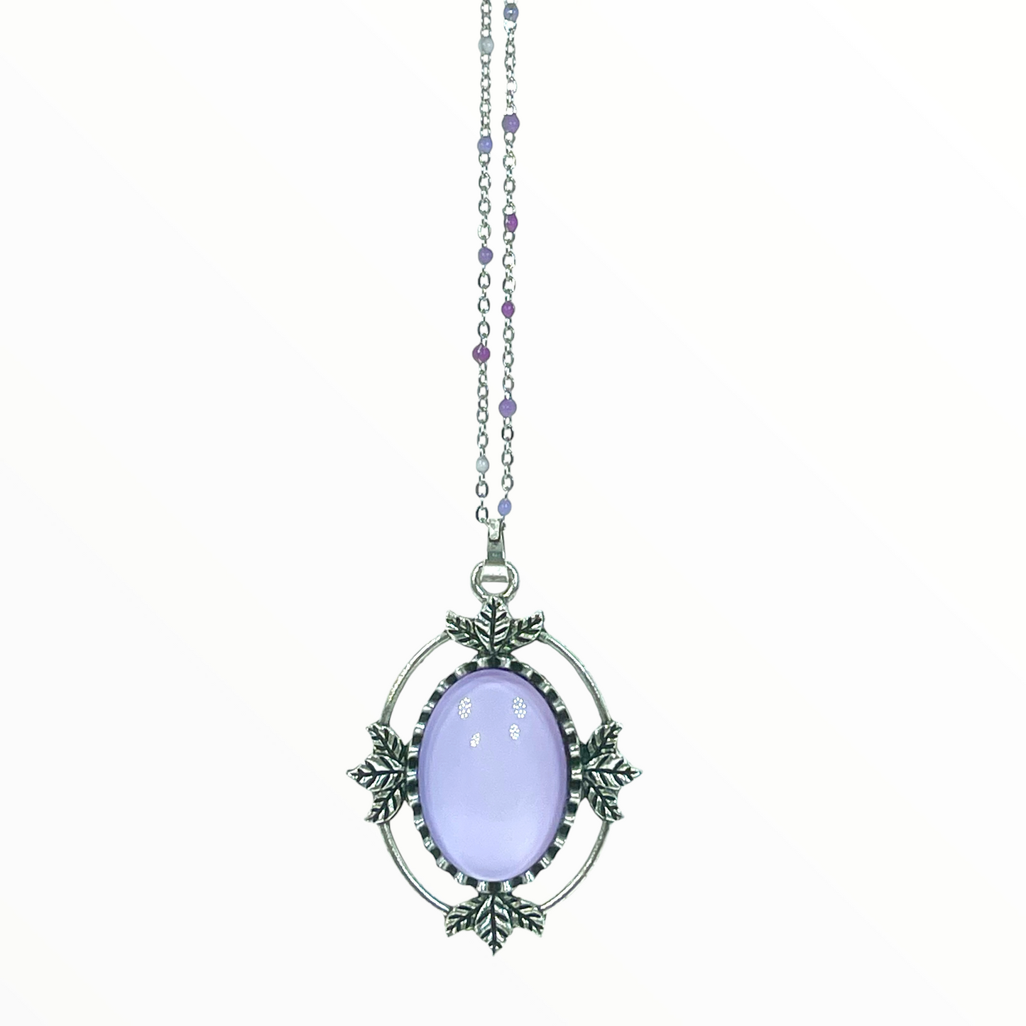 Violet Stardust Amulet Necklace