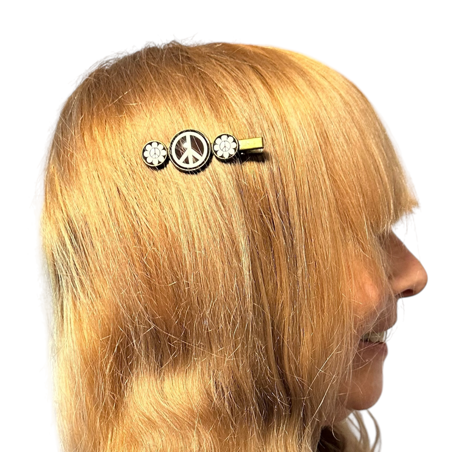 Peace Flower Hair Clip