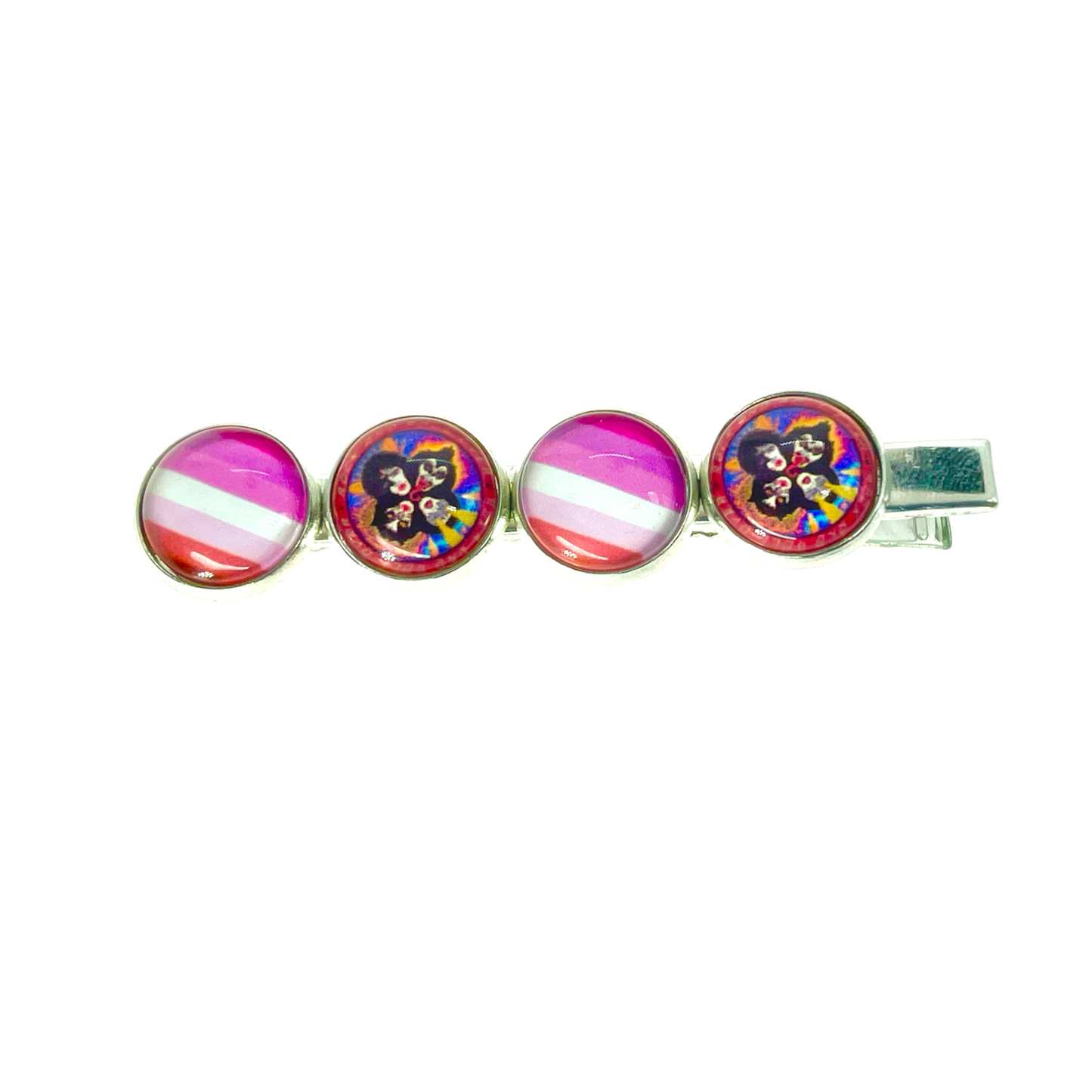 KISS Inspired Striped Hair Clip