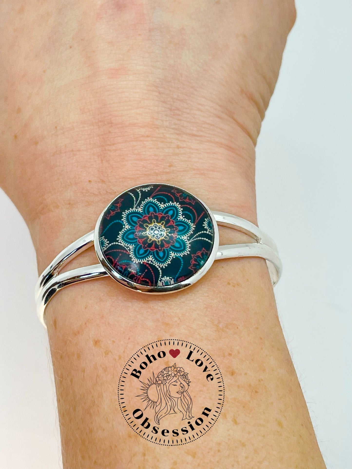 Night Lace Cuff Bracelet|Adjustable Cuff Bracelet|Daisy Boho Bracelet| Flower Boho Bracelet |BohoLoveObsession