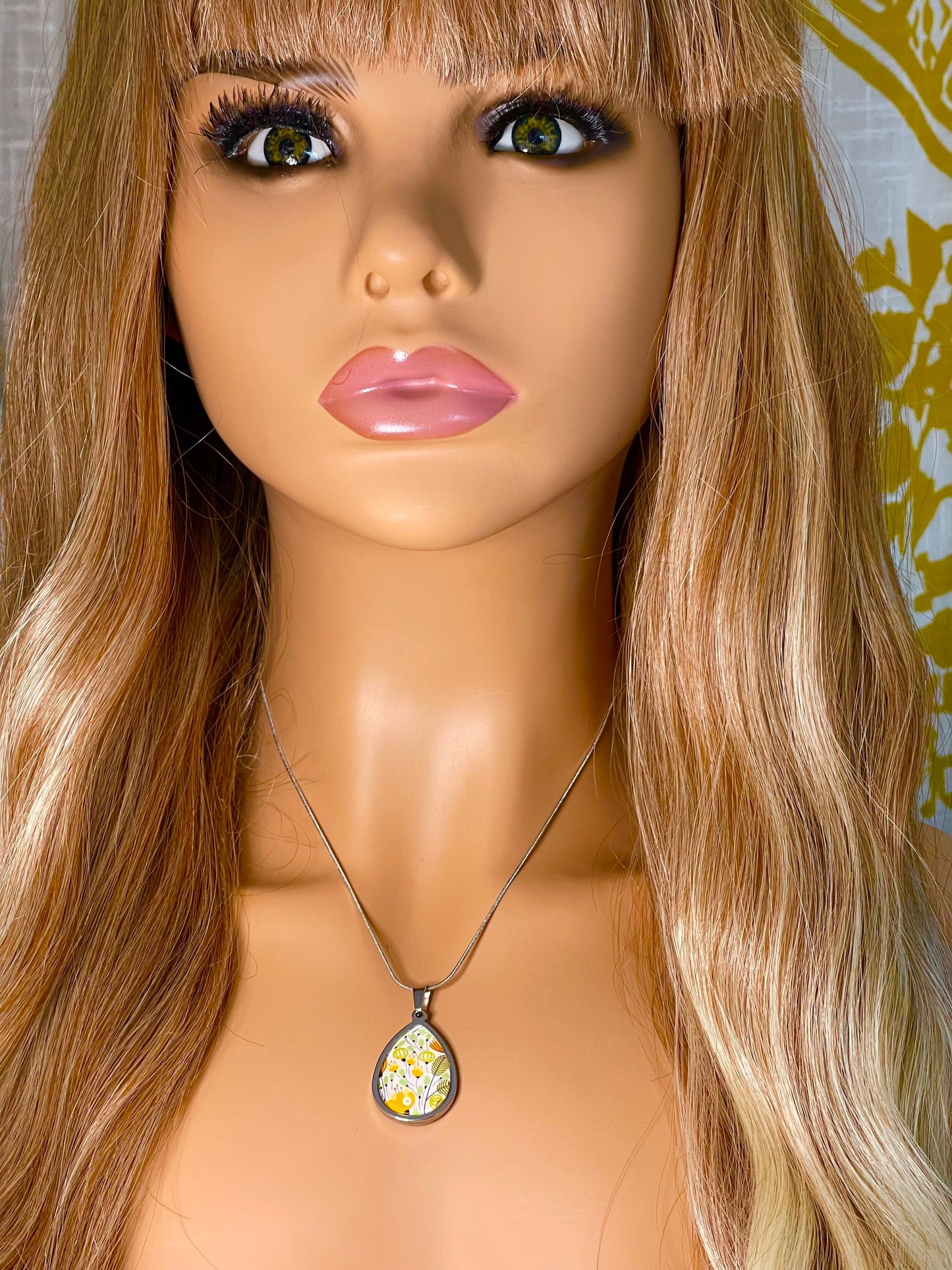 Blissful Blooms Teardrop Necklace, Boho Vintage Pendant, Unique Bohemian Necklace, Antique Hippie Chain, BohoLoveObsession