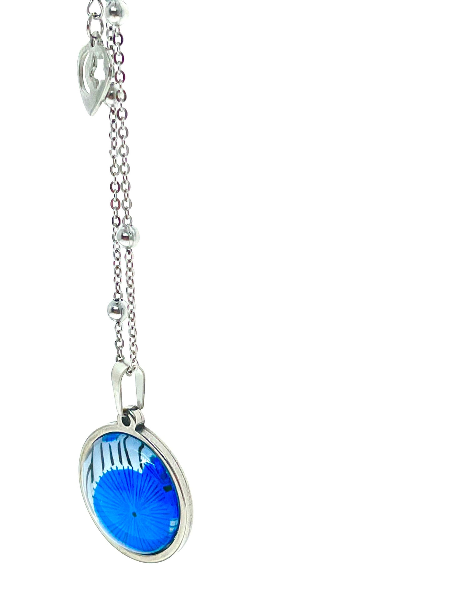 Antique Blue Dreams Necklace, Boho Pendant, Unique Bohemian Jewelry, Hippie Retro Chain, Womens Charm, BohoLoveObsession